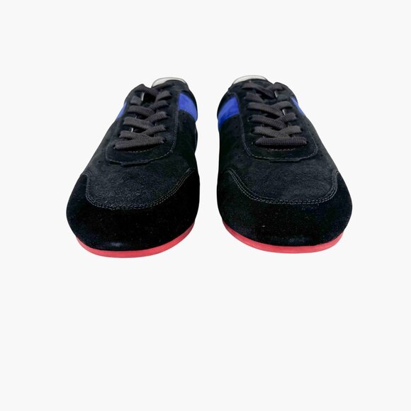 Christian Louboutin My K Low Top Sneakers Size 39.5 US 9.5 Black Blue Suede - Picture 6 of 14